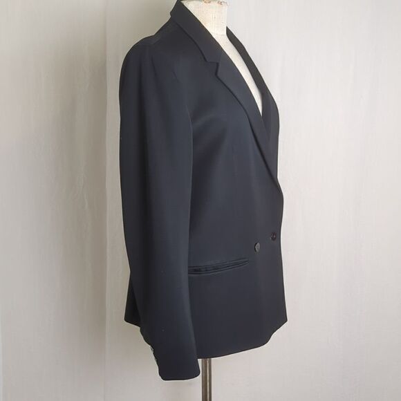 Black Jacket Blazer Double Breasted Wool  Sir for Her Size 8 - Picture 5 of 9